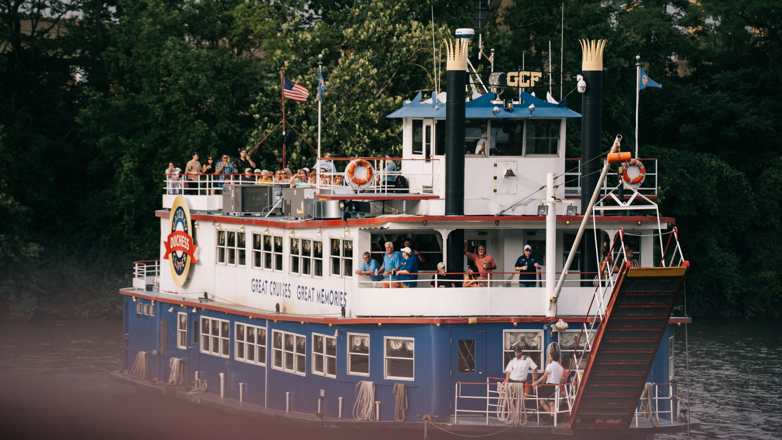 a boat is docked next to a body of water