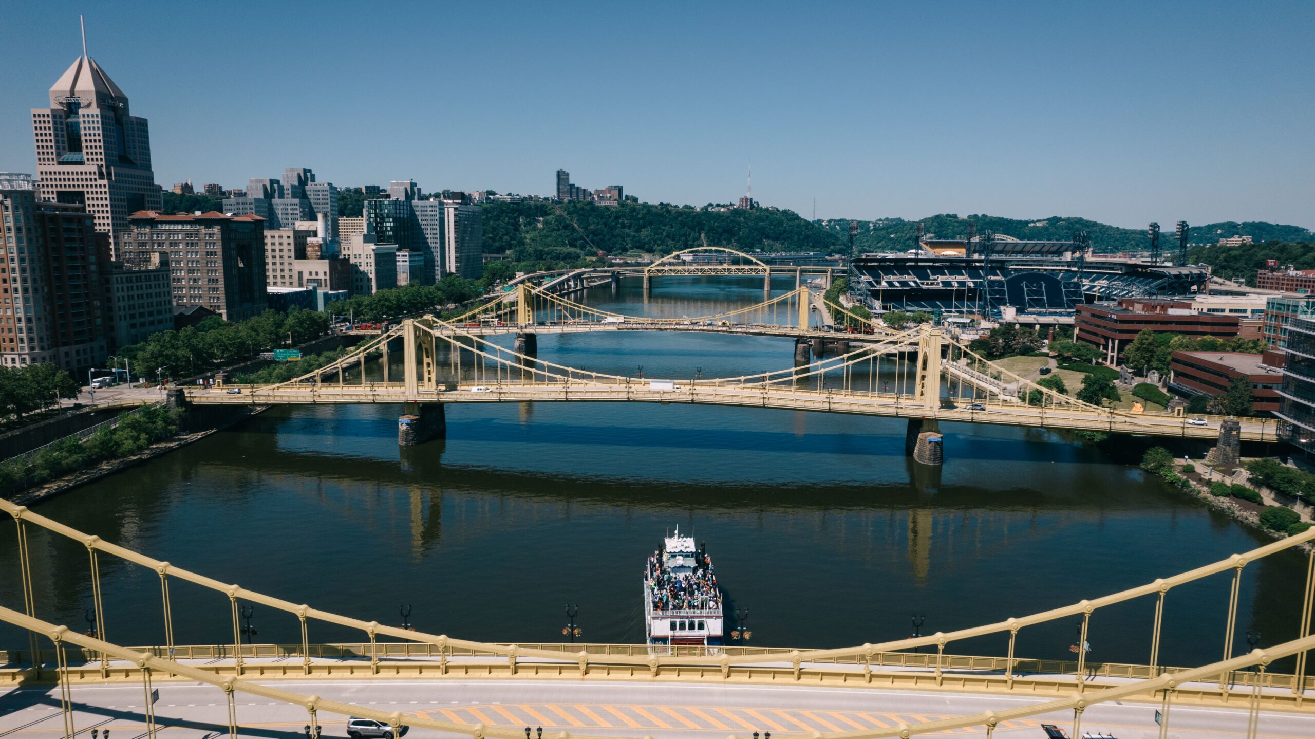 a bridge over a body of water